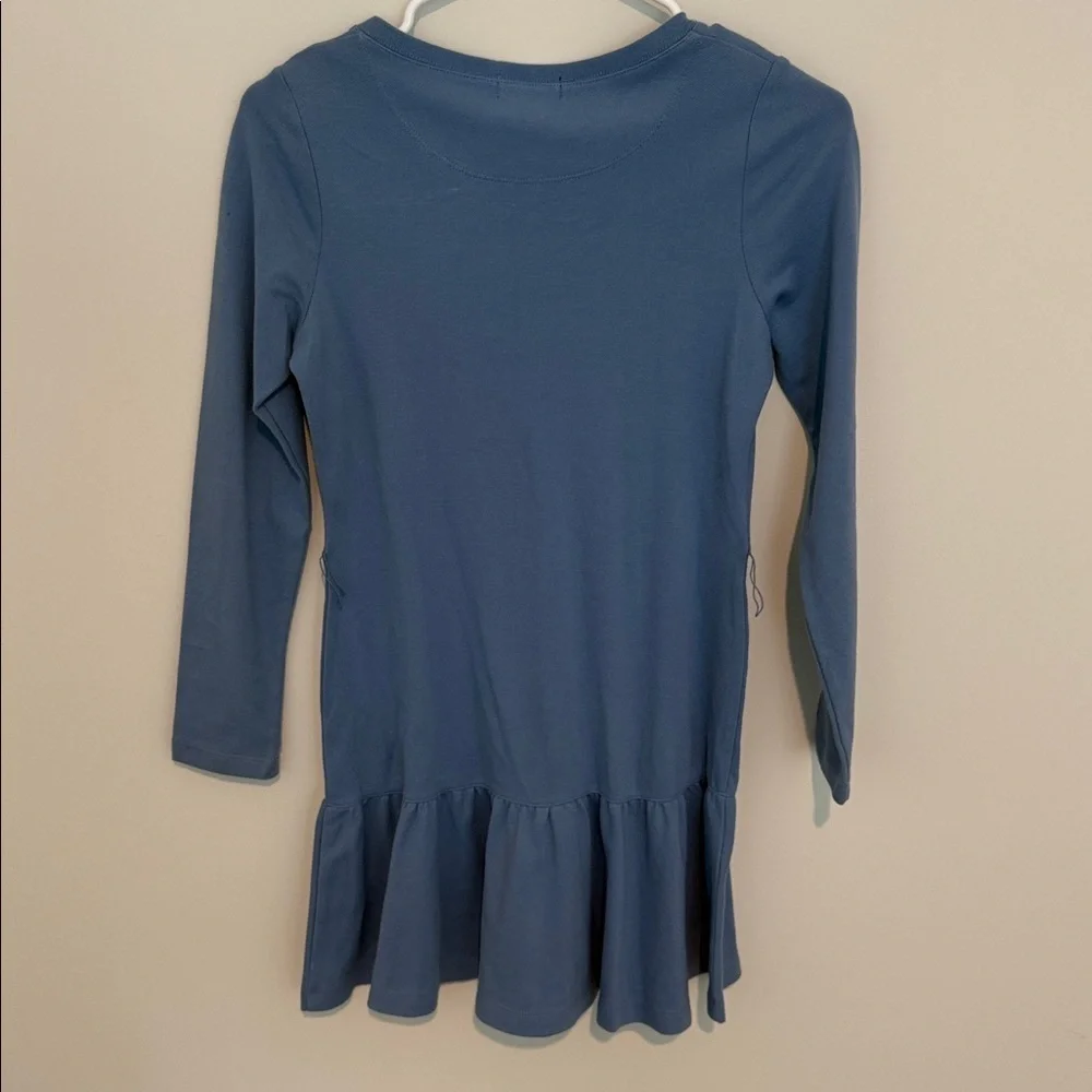 Ralph Lauren Girls’ Cotton Ruffle Bottom L/S Dress – Size L